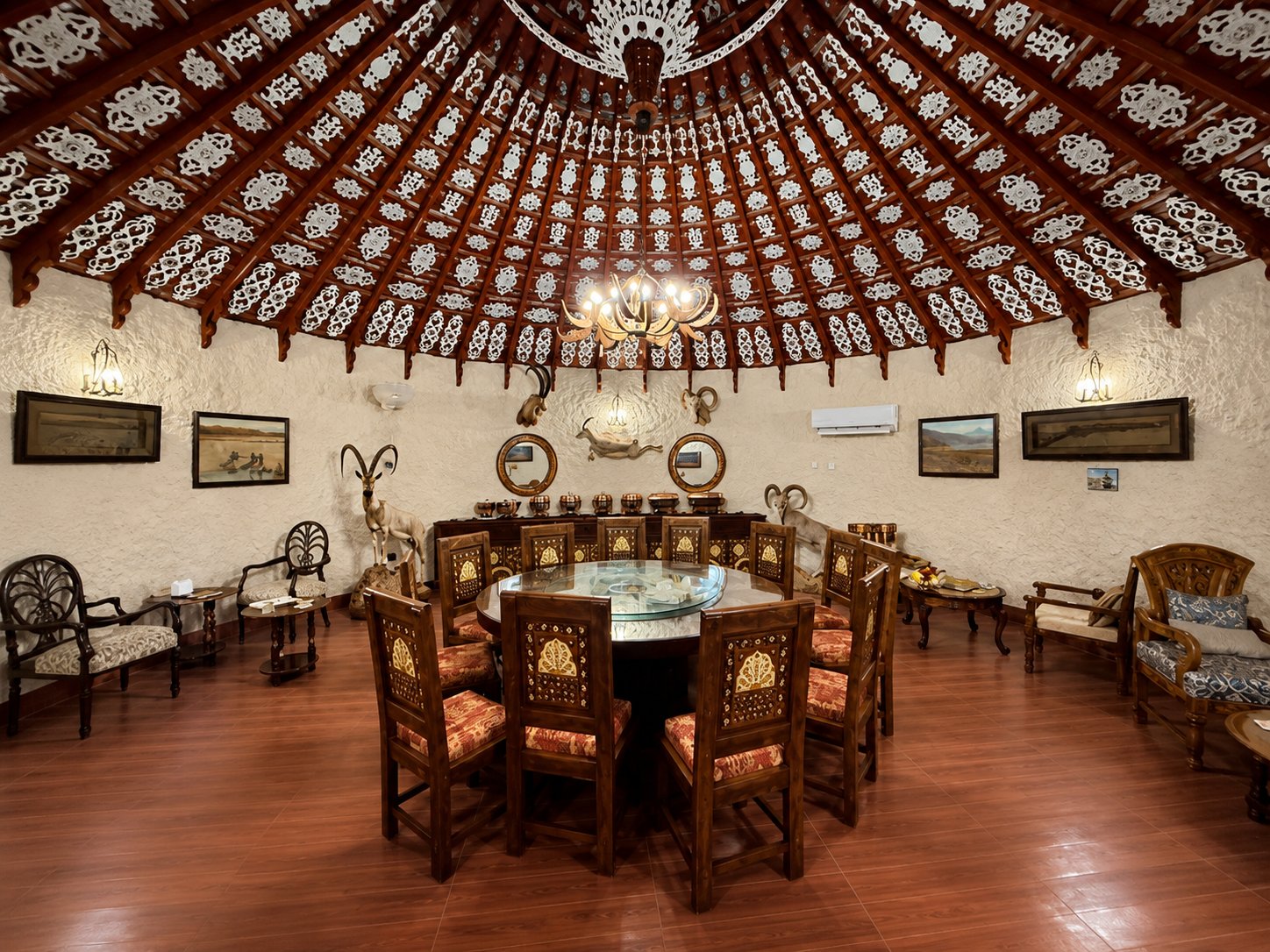 Sindh Hunting Lodge — ornate dining hall interior